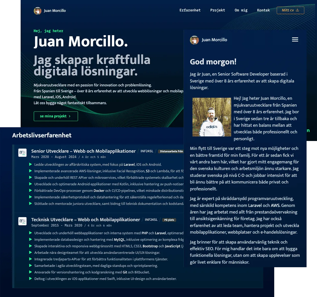 Personlig Portfolio-webbplats showcase